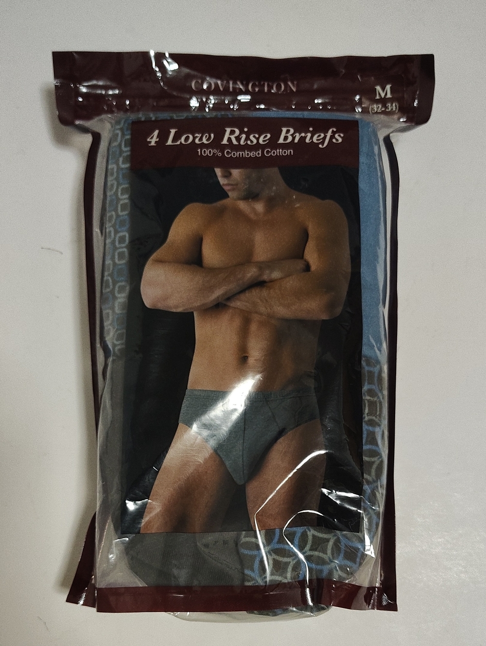 Vintage Covington Men's Low Rise Briefs Underwear - 4 Pack -Size M 32-34 - NIP